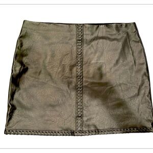 INC Faux Black Leather Skirt